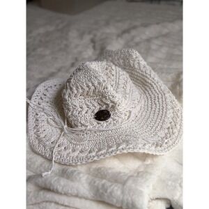 Panama Jack Wide Brim Beach Hat sun protection ivory color